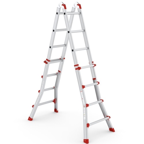 Многофункциональная алюминиевая 4-х ступенчатая TOROS складная  лестница CAGSAN от магазина ЛесКонПром.ру