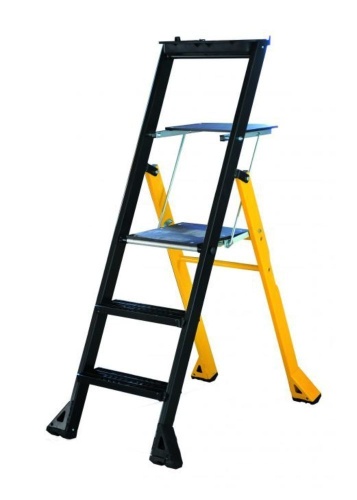 Алюминиевая сверхпрочная стремянка Centaure 3 ступени MISTER T с откидной полкой арт.449203 от магазина ЛесКонПром.ру