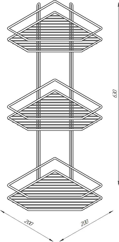 Полка DIWO Смоленск П16173 хром от магазина ЛесКонПром.ру