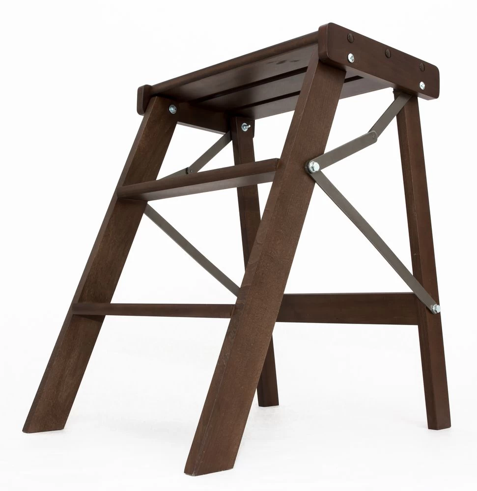 Стремянка-табурет деревянная Hoz-Block Джексон 3 ступени Венге (арт. СДТД-3В) от магазина ЛесКонПром.ру