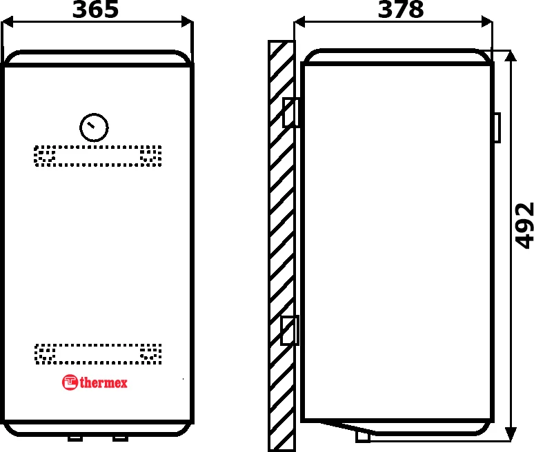 Накопительный водонагреватель Thermex Thermo 30 V Slim электрический от магазина ЛесКонПром.ру