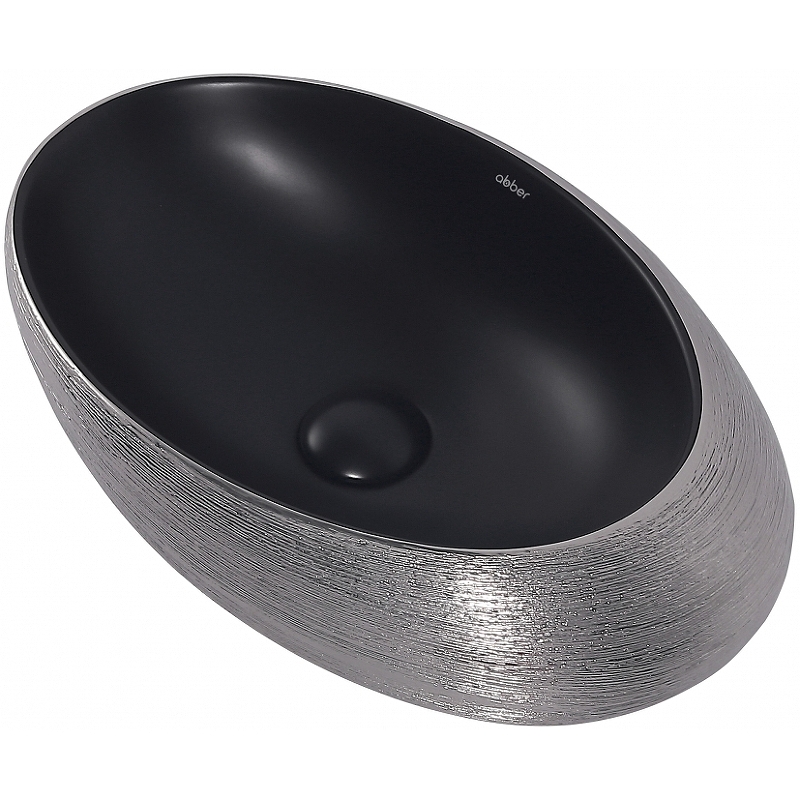 Раковина-чаша Abber Bequem 49 AC2107BS Черный матовый Серебро от магазина ЛесКонПром.ру