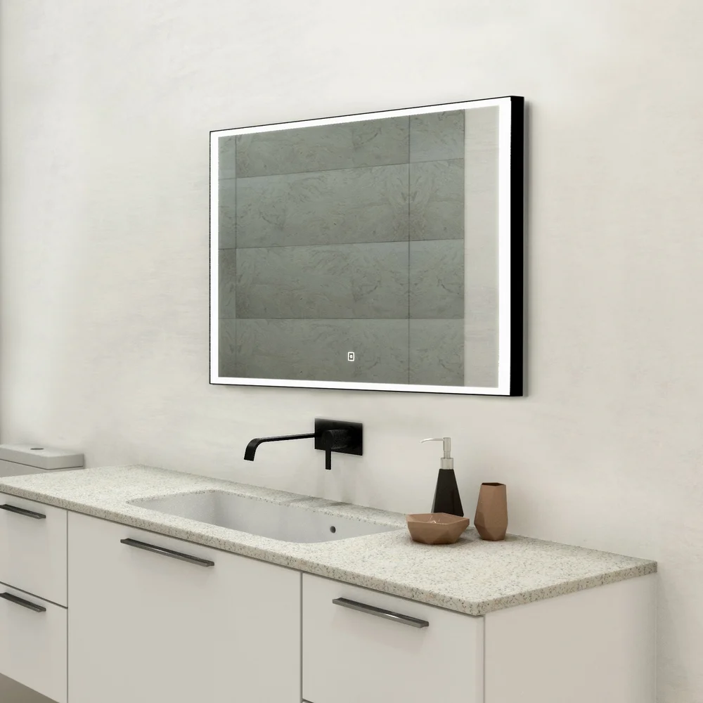 Зеркало Art&Max Arezzo 120х80 черное от магазина ЛесКонПром.ру