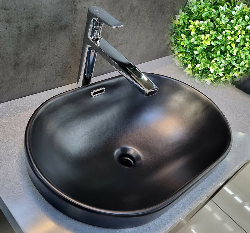 Раковина CeramaLux 60 5006CMB Черная матовая от магазина ЛесКонПром.ру
