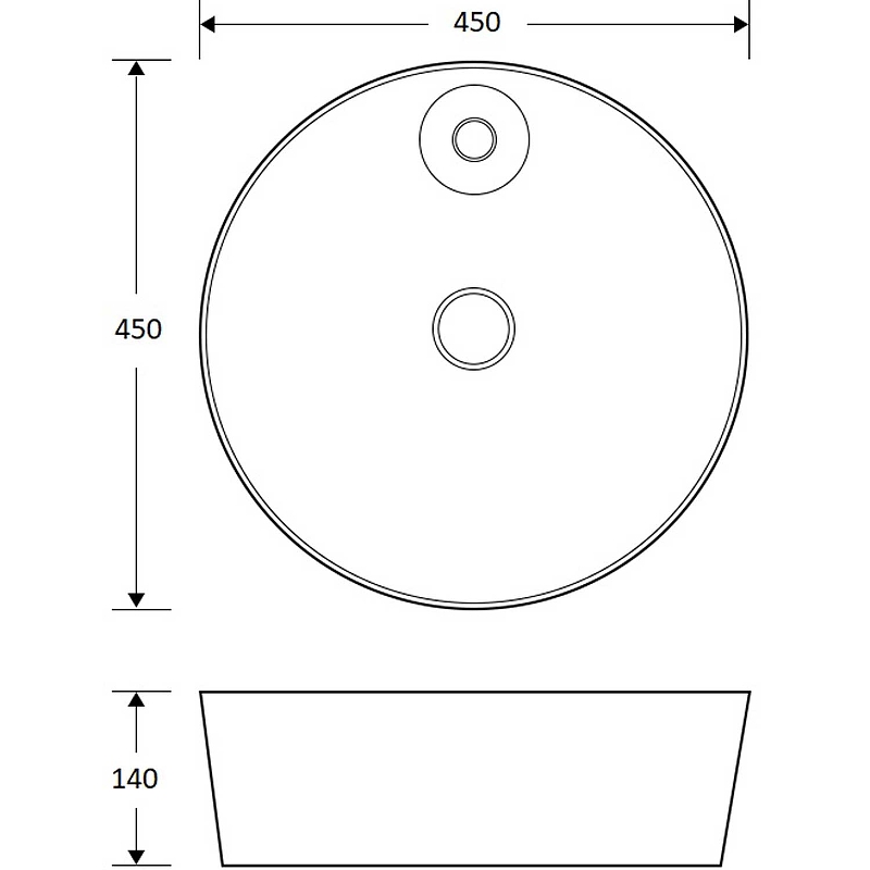 Раковина-чаша Mira 45 MR-4545 Белая от магазина ЛесКонПром.ру