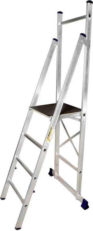 Стремянка-помост алюминиевая профессиональная Алюмет 4 ступени (арт. АРЕ 1404) от магазина ЛесКонПром.ру