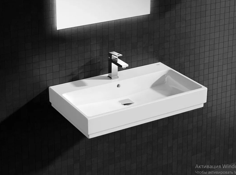 Раковина Grohe Cube Ceramic 80 3946900H Альпин-белая от магазина ЛесКонПром.ру