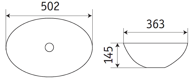 Раковина-чаша CeramaLux 50 78590B Черная глянцевая от магазина ЛесКонПром.ру