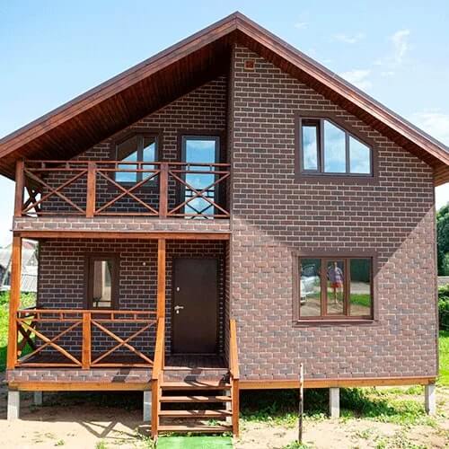 Фасадная плитка ТЕХНОНИКОЛЬ Hauberk Баварский Кирпич от магазина ЛесКонПром.ру