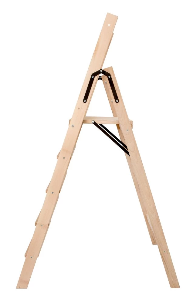 Стремянка деревянная односторонняя со ступенями Hoz-Block Электрик 4 ступени (арт. СДЭ-4) от магазина ЛесКонПром.ру