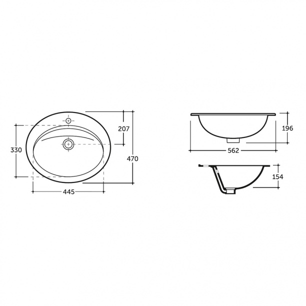Раковина КЕРАМИН Турин 56,2 см от магазина ЛесКонПром.ру