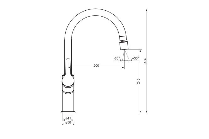 Смеситель для кухни DAMIXA Eclipse 80533648 от магазина ЛесКонПром.ру