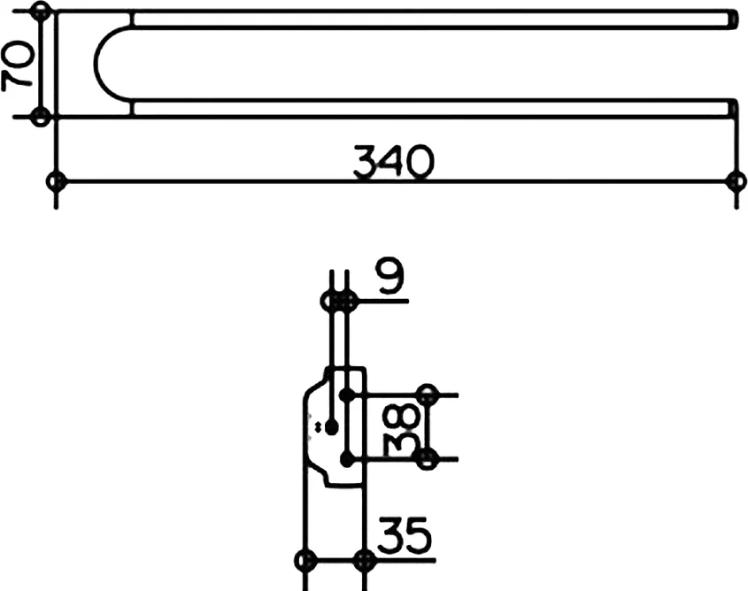 Полотенцедержатель Keuco Collection Moll 12719 хром от магазина ЛесКонПром.ру