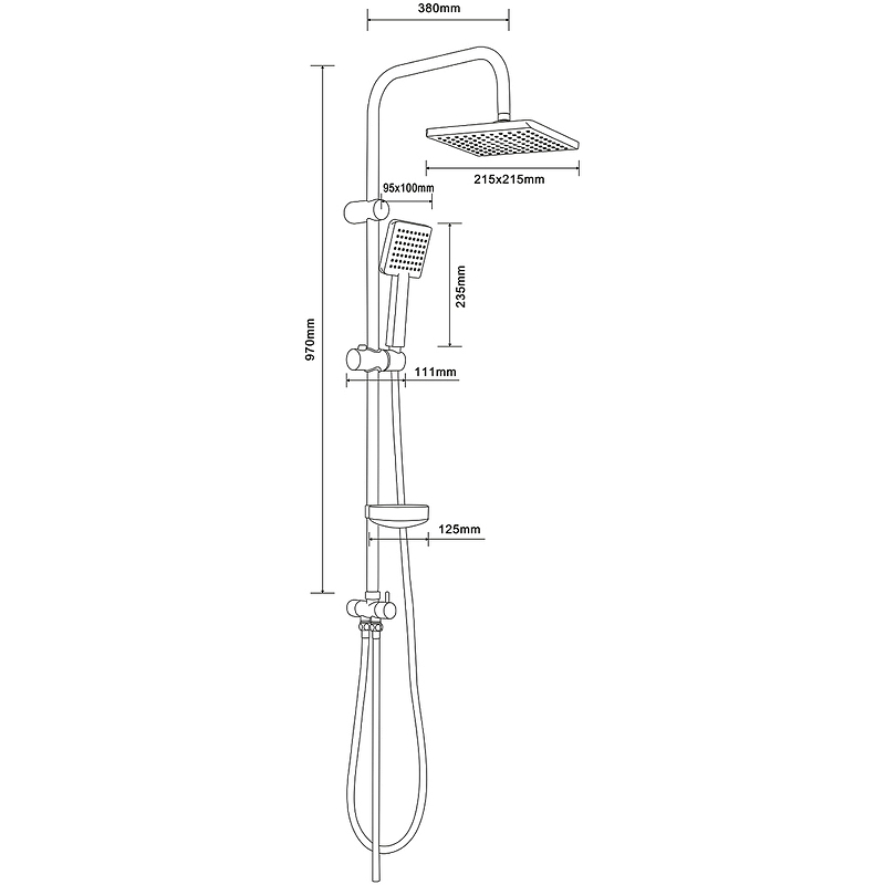 Душевая система Agger Fresh A0494000 Хром от магазина ЛесКонПром.ру