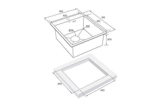 Мойка врезная PAULMARK Favor 80530269 от магазина ЛесКонПром.ру