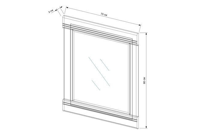 Зеркало EVA GOLD Roxy 80454939 от магазина ЛесКонПром.ру