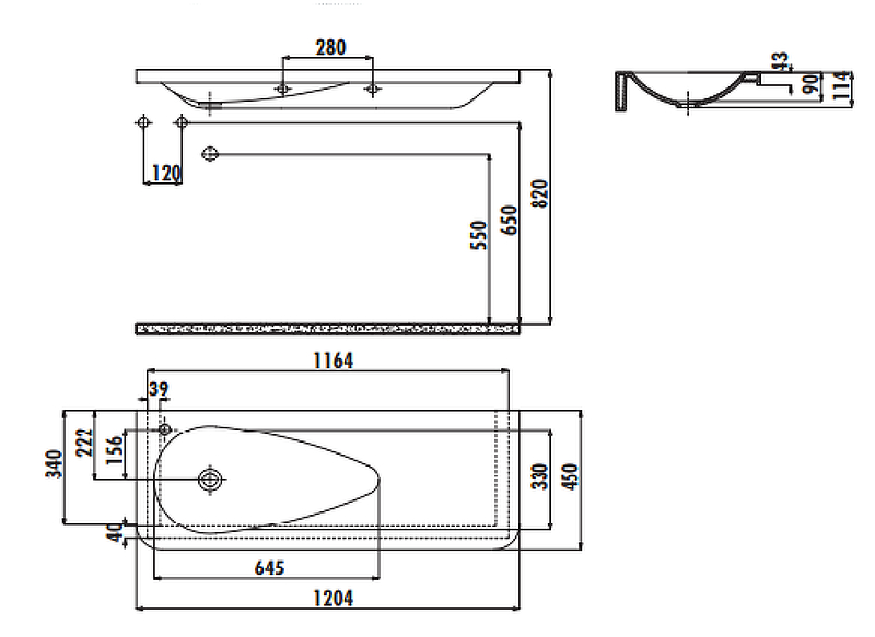 Раковина Creavit Trump 120 TP120-00CB00E-0000 Белая от магазина ЛесКонПром.ру