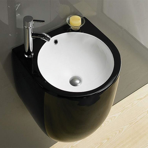 Раковина CeramaLux 49 500FBW Черная от магазина ЛесКонПром.ру