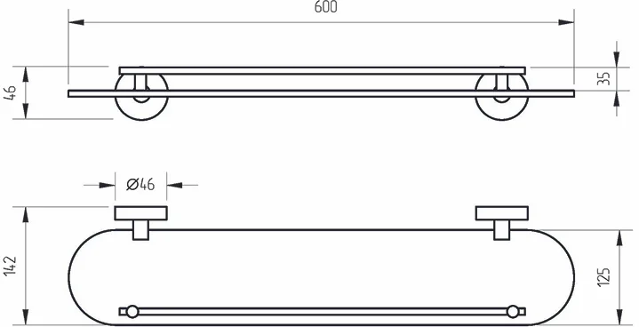 Полка Veragio Largenta VR.LGT-1911.CR от магазина ЛесКонПром.ру