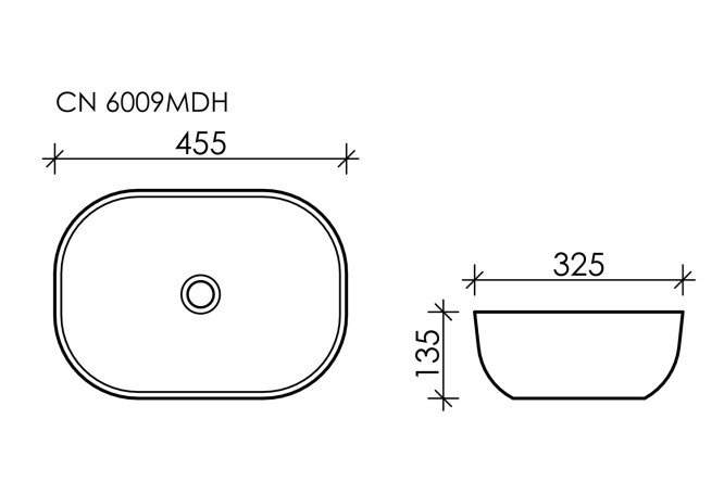 Умывальник накладной CERAMICA NOVA Element 80551200 от магазина ЛесКонПром.ру