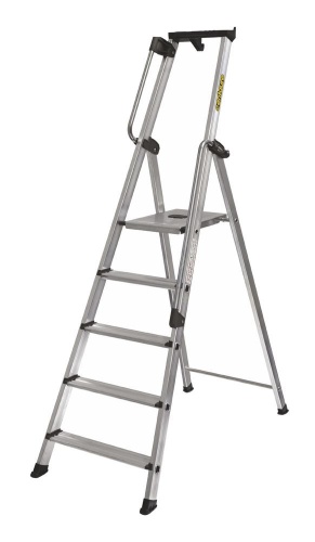 Стремянка алюминиевая профессиональная с поручнями Centaure 6 ступеней PRO XL (арт.270206) от магазина ЛесКонПром.ру