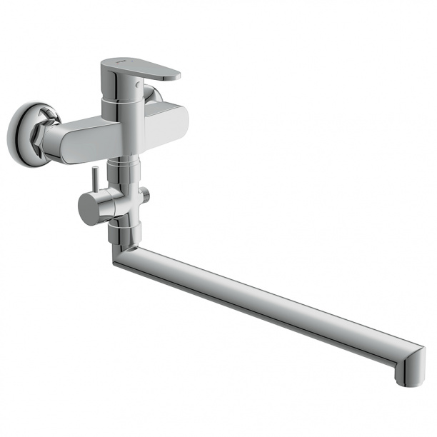 Смеситель для ванны Cersanit Cari длинный излив хром от магазина ЛесКонПром.ру