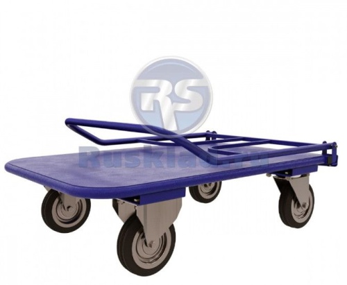 Тележка платформенная со складной ручкой, система трансформации - педаль. ТПСР 5 М П 700х1200 RUSKLAD без колес от магазина ЛесКонПром.ру