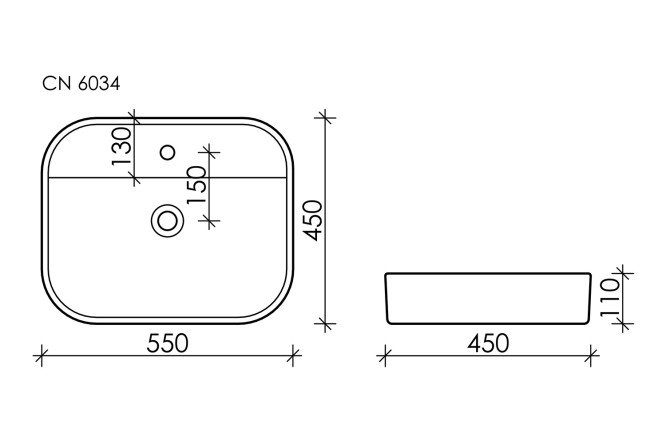 Умывальник накладной CERAMICA NOVA Element 80551249 от магазина ЛесКонПром.ру