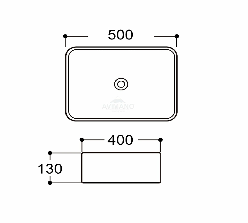 Раковина-чаша Avimano Vision 50 1245020 Белая глянцевая от магазина ЛесКонПром.ру
