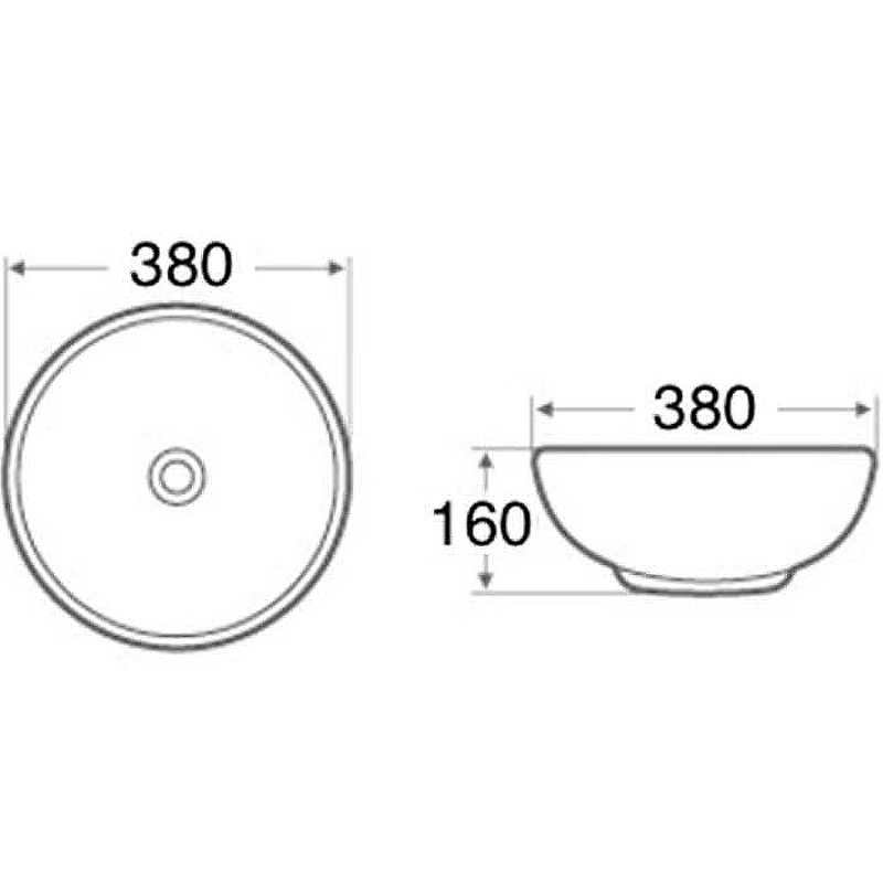 Раковина-чаша Mira 38 MR-6016 Белая от магазина ЛесКонПром.ру