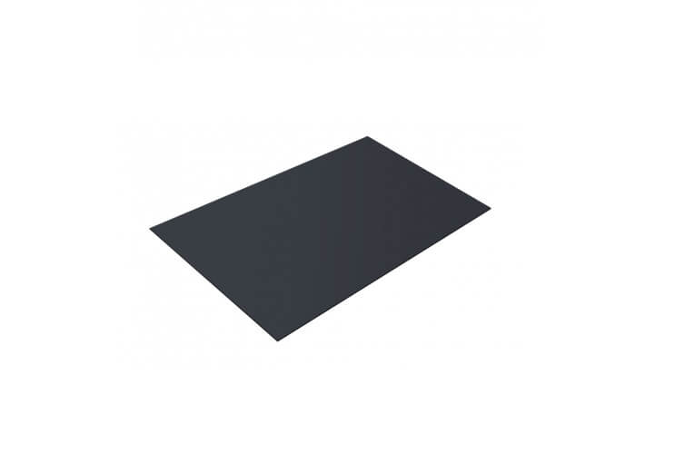 Лист плоский Grand Line 1250 0,5 Satin с пленкой RAL 7024 от магазина ЛесКонПром.ру