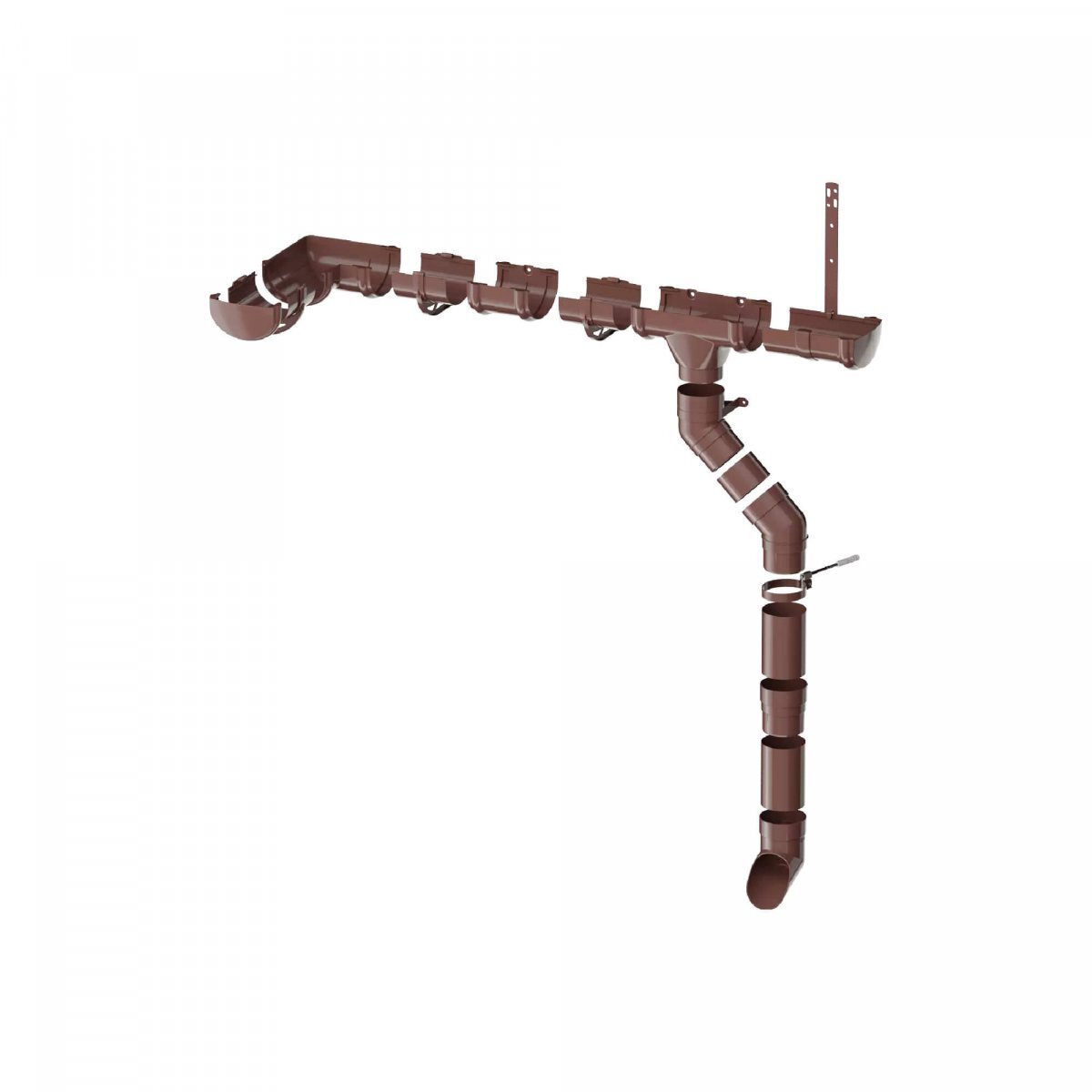 Металл ТН ПВХ ОПТИМА Хомут трубы металлический L=140, коричневый, шт. от магазина ЛесКонПром.ру