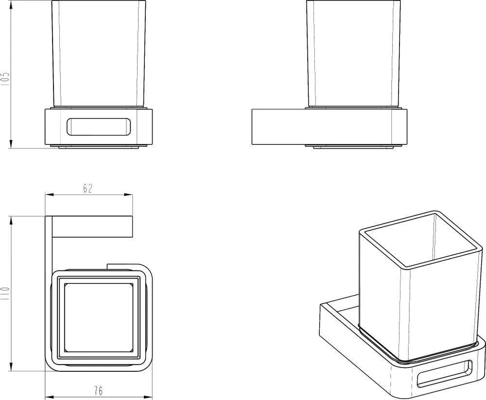 Стакан Boheme Q 10944-CR от магазина ЛесКонПром.ру