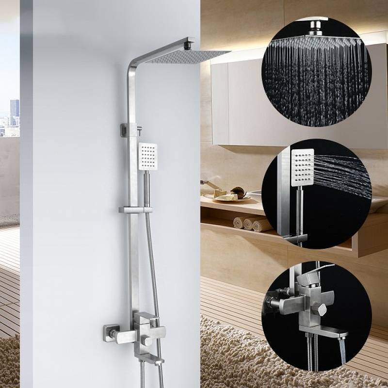 Душевая система Frap F2421 Нержавеющая сталь от магазина ЛесКонПром.ру