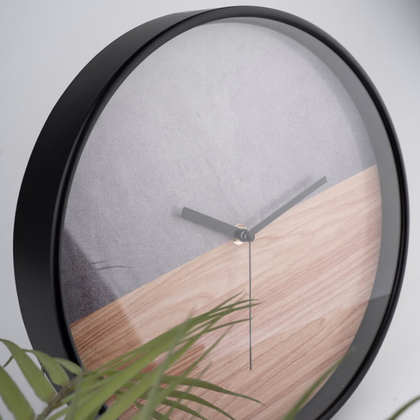 Часы настенные круглые Лофт d50 см черные от магазина ЛесКонПром.ру