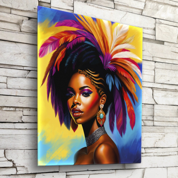 Картина на стекле 40х50 см Девушка абстракция от магазина ЛесКонПром.ру