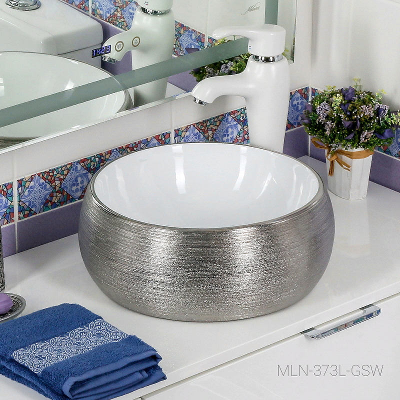 Раковина-чаша Melana 40 MLN-A373L-GSW Серебро от магазина ЛесКонПром.ру