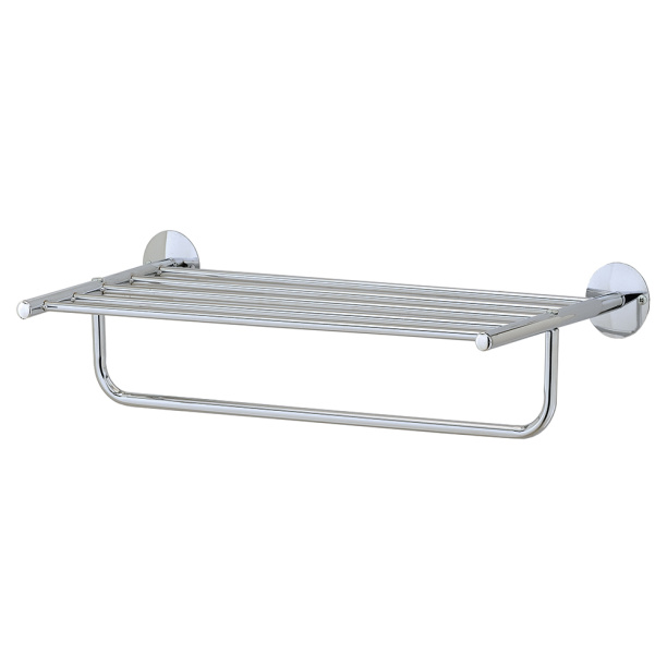 Полка Delphinium с держателем для полотенец хром от магазина ЛесКонПром.ру