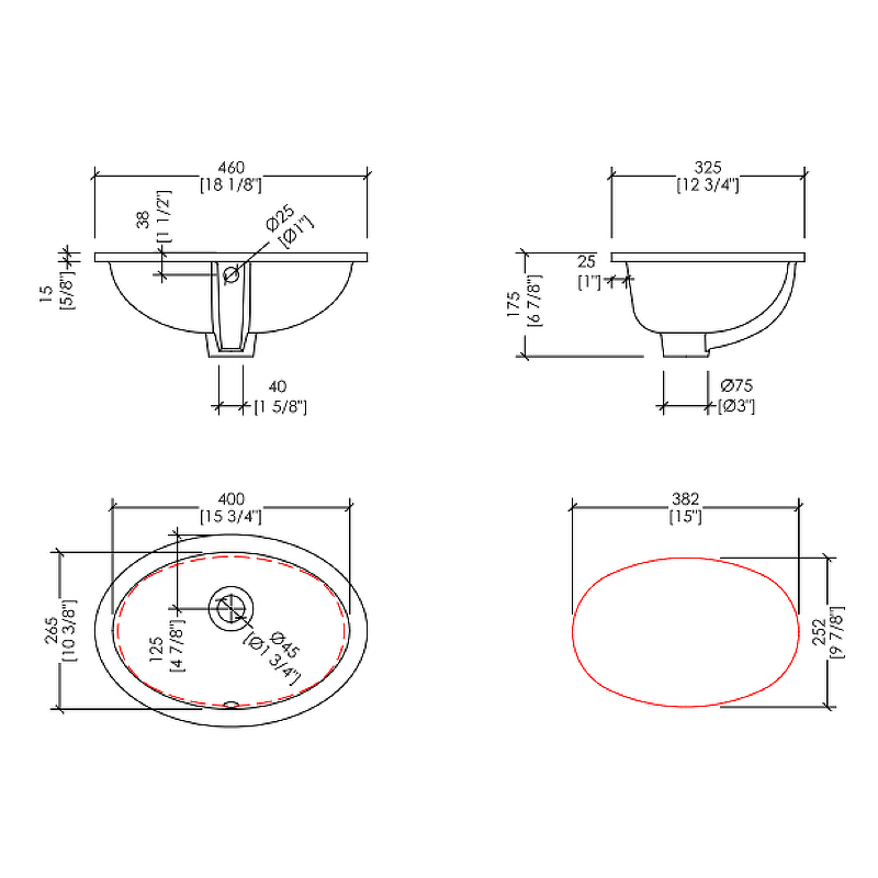 Раковина Devon&Devon White 46 RALILY460 Белая от магазина ЛесКонПром.ру