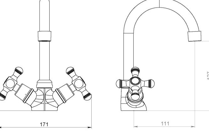 Смеситель для умывальника DAMIXA Retro 80529558 от магазина ЛесКонПром.ру