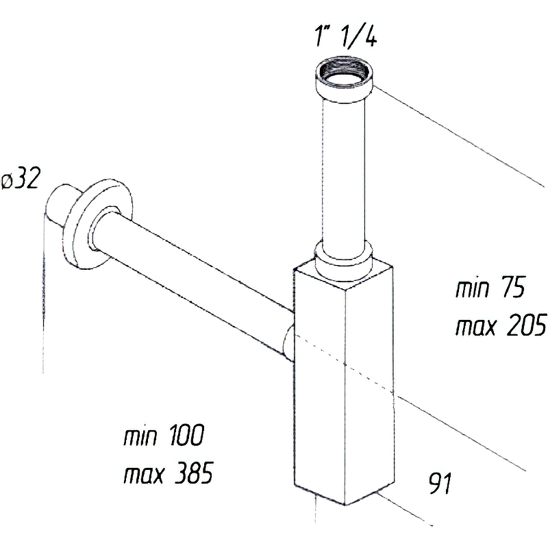 Сифон для раковины Migliore Ricambi 17929 Хром от магазина ЛесКонПром.ру