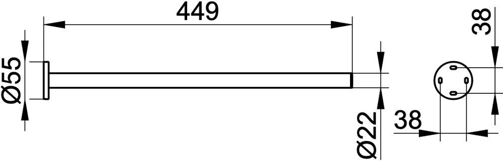 Полотенцедержатель Keuco Plan 14920370000 45 см, черный от магазина ЛесКонПром.ру