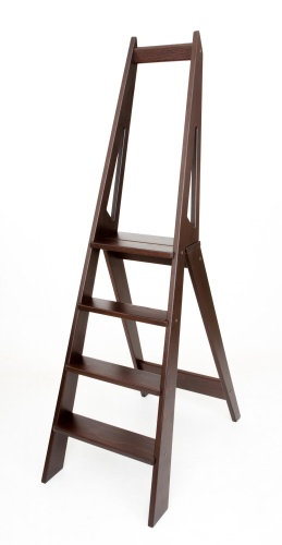 Стремянка деревянная Hoz-Block Стиль 4 ступени Венге (арт. СДС-4В) от магазина ЛесКонПром.ру