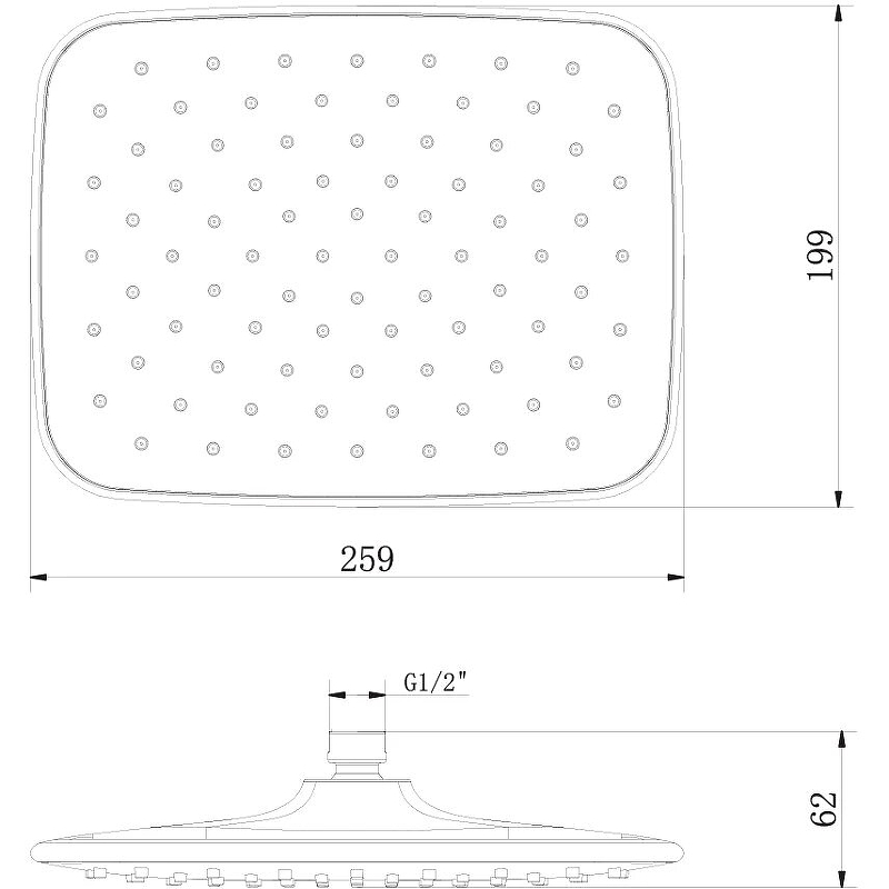 Верхний душ Lemark LM8133C Хром Белый от магазина ЛесКонПром.ру