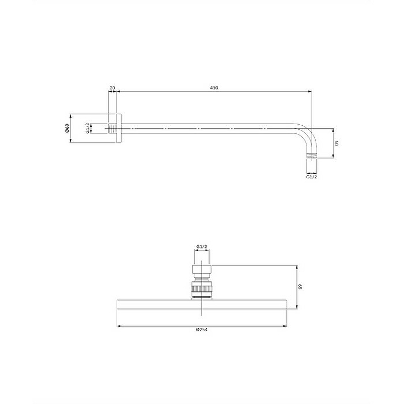 Верхний душ Omnires WGSET1NI Никель от магазина ЛесКонПром.ру