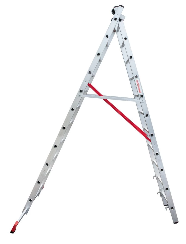 Лестница алюминиевая двухсекционная индустриальная Новая Высота 2x11 арт. 5220211 от магазина ЛесКонПром.ру