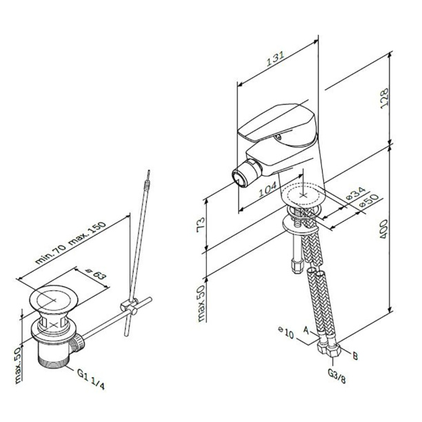Смеситель для биде AM.PM Gem от магазина ЛесКонПром.ру