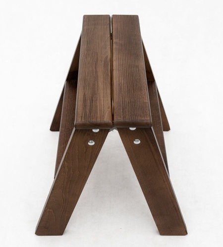 Стремянка двухсторонняя деревянная Hoz-Block Марк 2 ступени Венге (арт. ДДС-2В) от магазина ЛесКонПром.ру