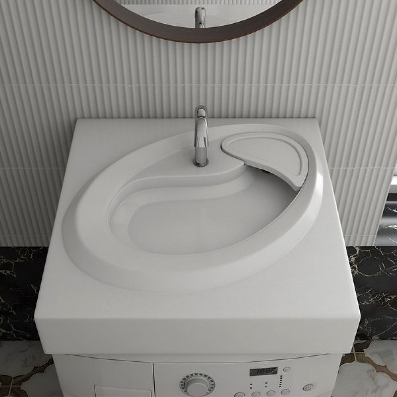 Раковина Madera Ameli 60 4627173210416 на стиральную машину Белая от магазина ЛесКонПром.ру