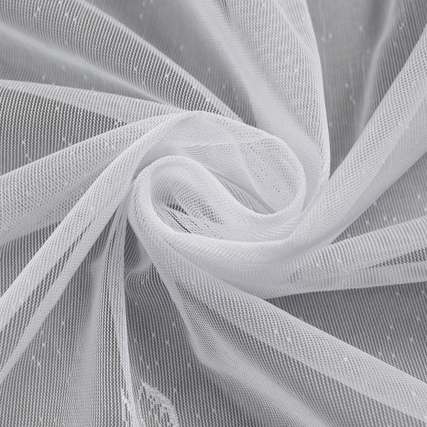 Штора-тюль Цветочки 300х270 см белая от магазина ЛесКонПром.ру